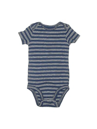 Pre-owned Carter's Babies' Short Sleeve Onesie In Blue