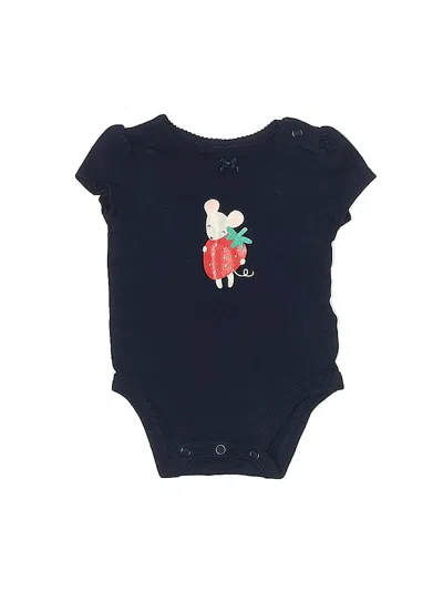 Pre-owned Carter's Babies' Short Sleeve Onesie In Blue