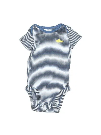 Pre-owned Carter's Babies' Short Sleeve Onesie In Blue