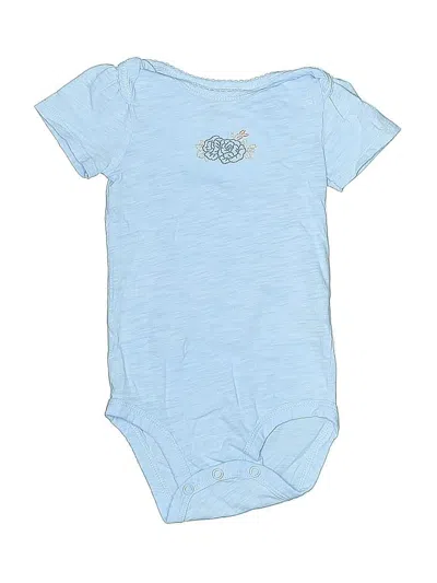 Pre-owned Carter's Babies' Short Sleeve Onesie In Blue