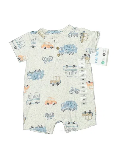 Pre-owned Carter's Babies' Short Sleeve Onesie In Blue