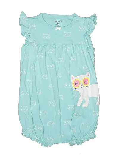 Pre-owned Carter's Babies' Short Sleeve Onesie In Blue