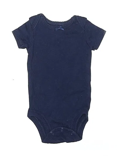 Pre-owned Carter's Babies' Short Sleeve Onesie In Blue