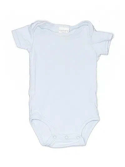 Pre-owned Carter's Babies' Short Sleeve Onesie In Blue