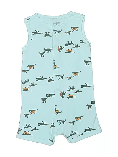 Pre-owned Carter's Babies' Short Sleeve Onesie In Blue