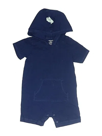 Pre-owned Carter's Kids' Short Sleeve Onesie In Blue