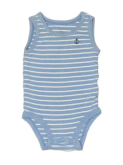 Pre-owned Carter's Babies' Short Sleeve Onesie In Blue