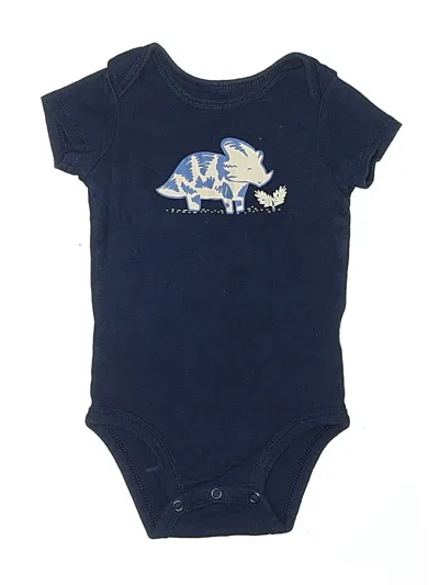 Pre-owned Carter's Babies' Short Sleeve Onesie In Blue