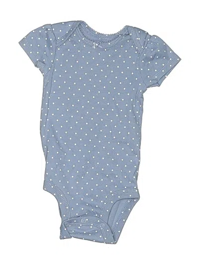 Pre-owned Carter's Babies' Short Sleeve Onesie In Blue
