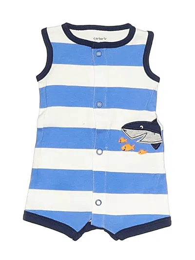 Pre-owned Carter's Babies' Short Sleeve Onesie In Blue