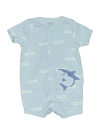 Pre-owned Carter's Babies' Short Sleeve Onesie In Blue
