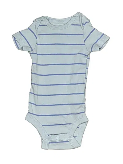 Pre-owned Carter's Babies' Short Sleeve Onesie In Blue