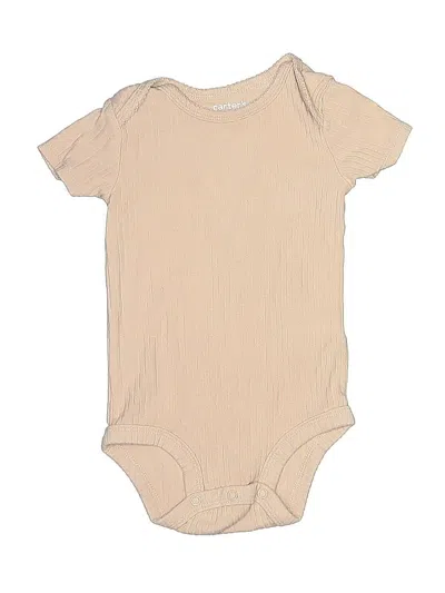 Pre-owned Carter's Babies' Short Sleeve Onesie In Brown