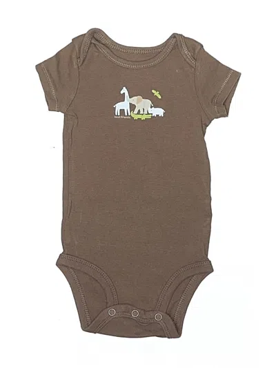 Pre-owned Carter's Babies' Short Sleeve Onesie In Brown