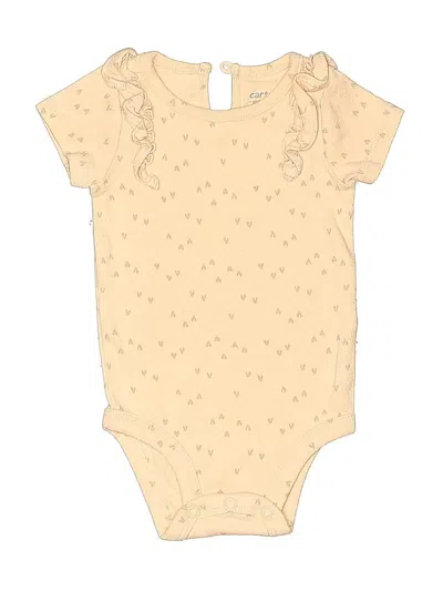 Pre-owned Carter's Babies' Short Sleeve Onesie In Brown