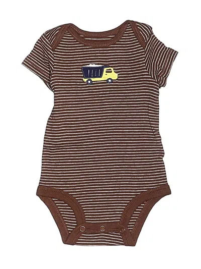 Pre-owned Carter's Babies' Short Sleeve Onesie In Brown