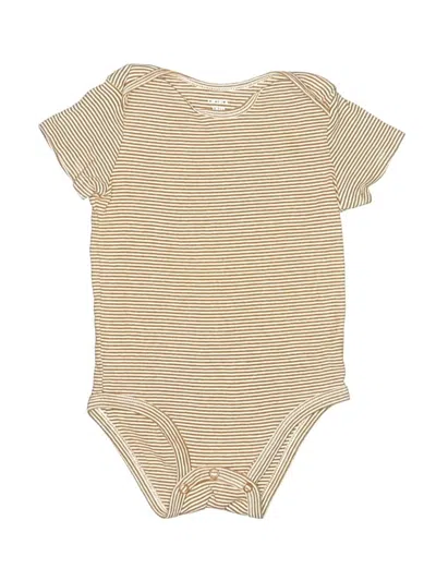 Pre-owned Carter's Kids' Short Sleeve Onesie In Gold