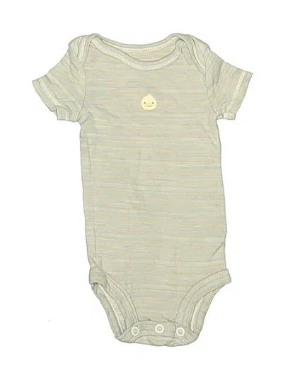 Pre-owned Carter's Babies' Short Sleeve Onesie In Gold