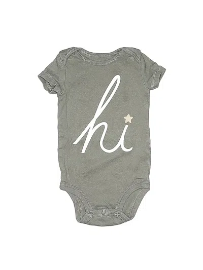 Pre-owned Carter's Babies' Short Sleeve Onesie In Gray