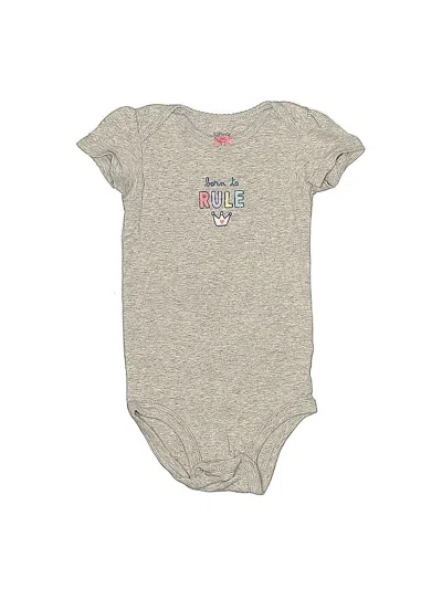 Pre-owned Carter's Babies' Short Sleeve Onesie In Gray