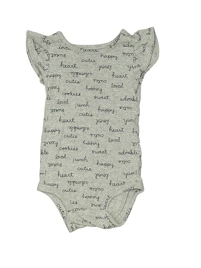 Pre-owned Carter's Babies' Short Sleeve Onesie In Gray