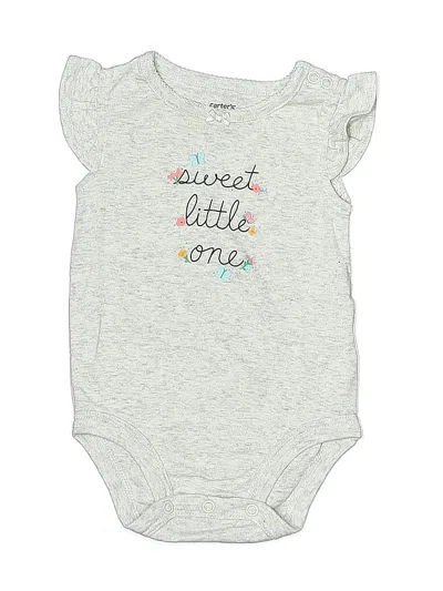 Pre-owned Carter's Babies' Short Sleeve Onesie In Gray