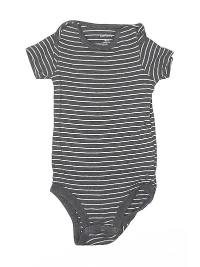 Pre-owned Carter's Babies' Short Sleeve Onesie In Gray