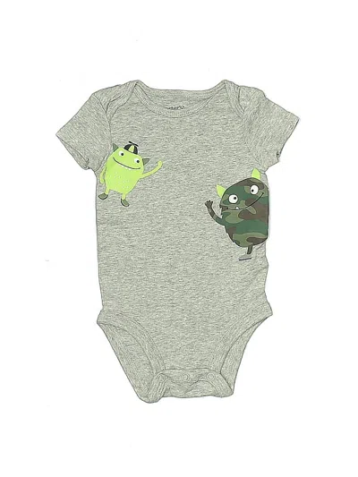 Pre-owned Carter's Babies' Short Sleeve Onesie In Gray