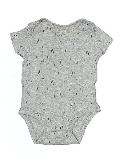Pre-owned Carter's Babies' Short Sleeve Onesie In Gray