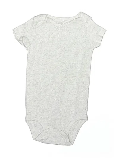 Pre-owned Carter's Babies' Short Sleeve Onesie In Gray