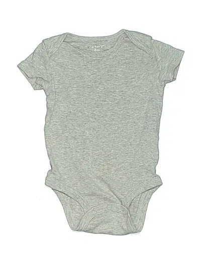 Pre-owned Carter's Babies' Short Sleeve Onesie In Gray