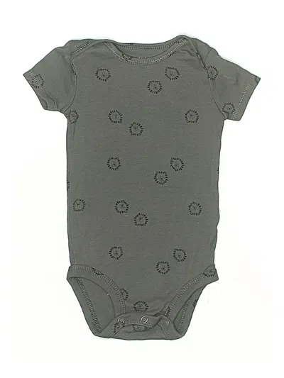 Pre-owned Carter's Babies' Short Sleeve Onesie In Gray