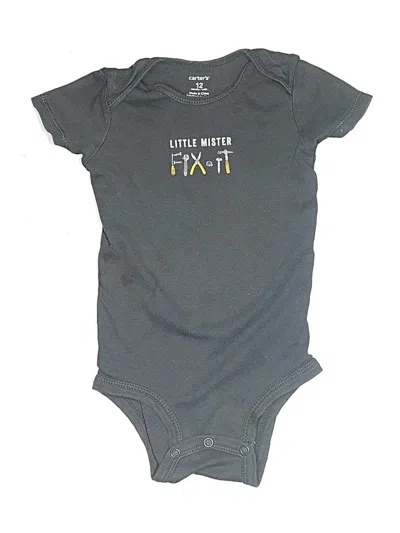 Pre-owned Carter's Babies' Short Sleeve Onesie In Gray