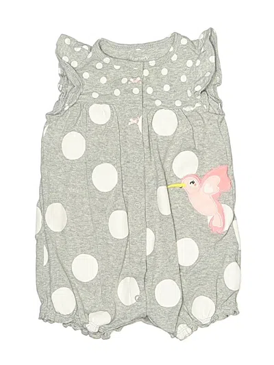 Pre-owned Carter's Babies' Short Sleeve Onesie In Gray