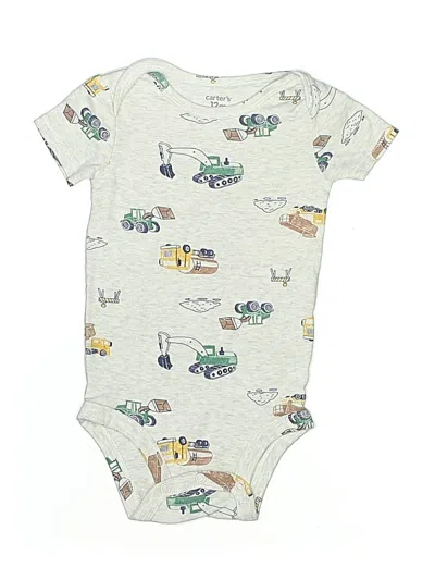 Pre-owned Carter's Babies' Short Sleeve Onesie In Gray
