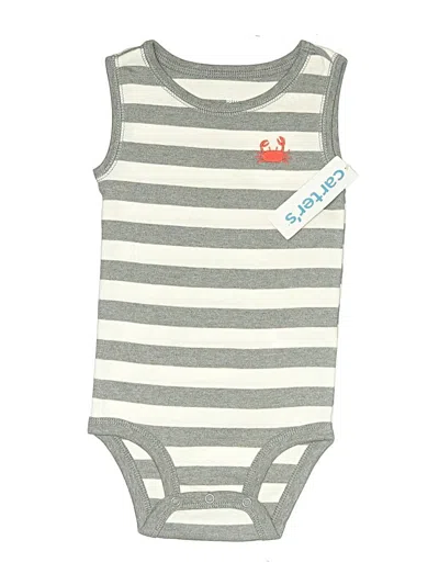 Carter's Kids' Short Sleeve Onesie In Gray