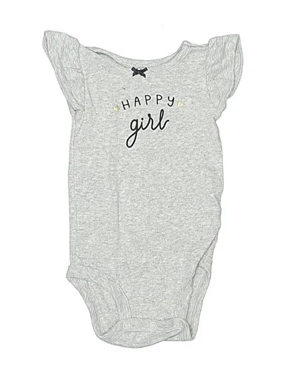 Pre-owned Carter's Babies' Short Sleeve Onesie In Gray