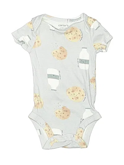 Pre-owned Carter's Babies' Short Sleeve Onesie In Gray