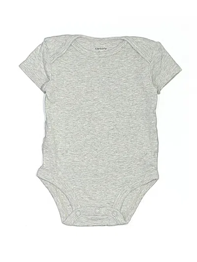 Pre-owned Carter's Babies' Short Sleeve Onesie In Gray