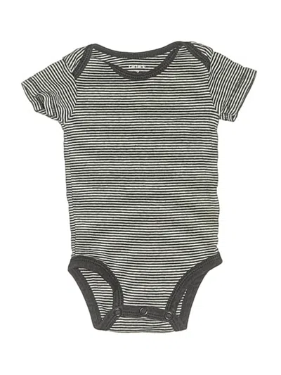 Pre-owned Carter's Babies' Short Sleeve Onesie In Gray