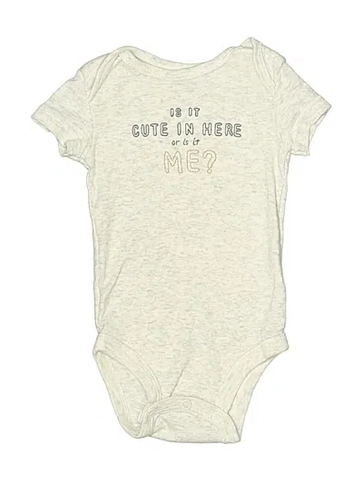 Pre-owned Carter's Babies' Short Sleeve Onesie In Gray
