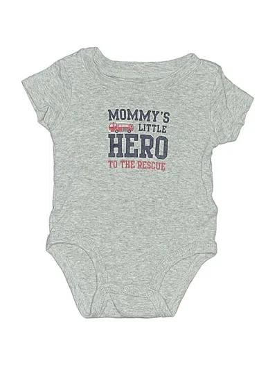 Pre-owned Carter's Babies' Short Sleeve Onesie In Gray