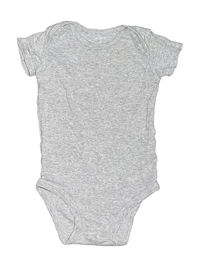 Pre-owned Carter's Babies' Short Sleeve Onesie In Gray