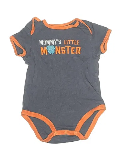 Pre-owned Carter's Kids' Short Sleeve Onesie In Gray