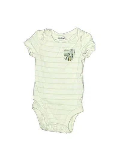 Pre-owned Carter's Babies' Short Sleeve Onesie In Green