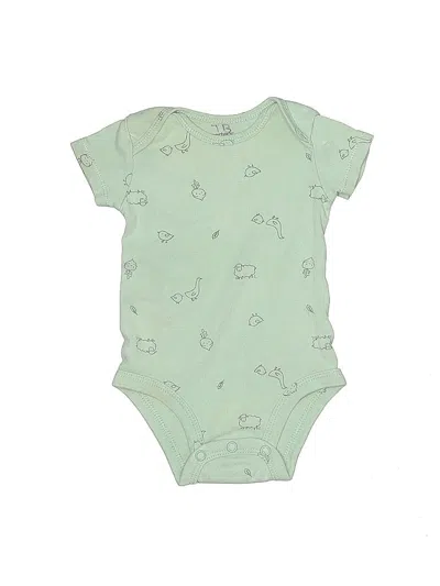 Pre-owned Carter's Babies' Short Sleeve Onesie In Green