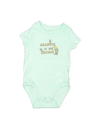 Pre-owned Carter's Babies' Short Sleeve Onesie In Green