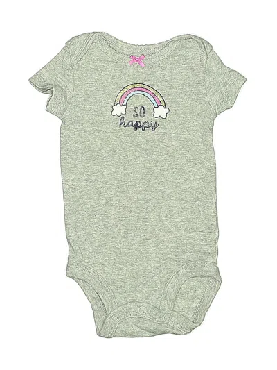 Pre-owned Carter's Babies' Short Sleeve Onesie In Green