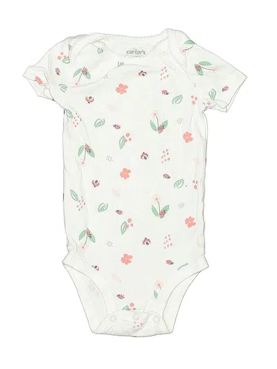 Pre-owned Carter's Babies' Short Sleeve Onesie In Green