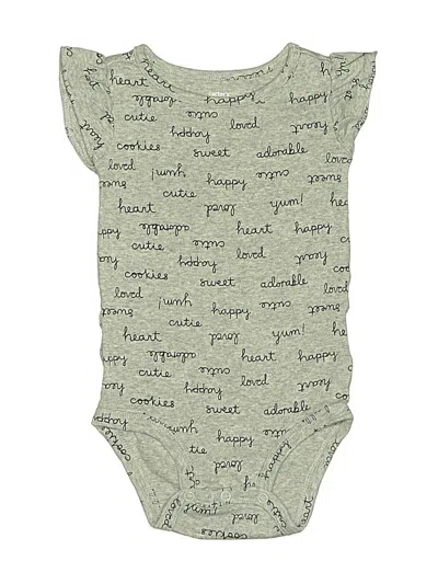 Pre-owned Carter's Kids' Short Sleeve Onesie In Green